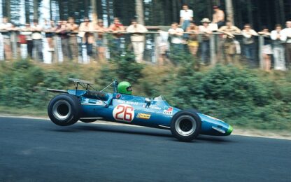 The man in the green helmet