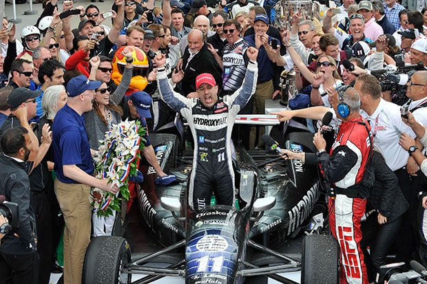 Tony Kanaan wins the Indianapolis 500
