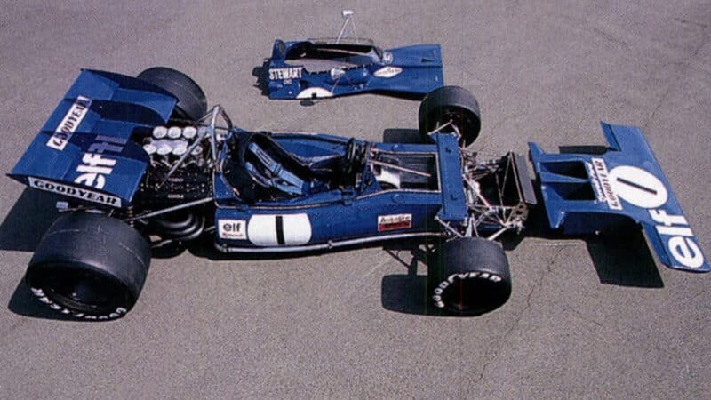 Tyrrell 001 F1 car with bodywork removed