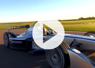 Formula E car makes its debut