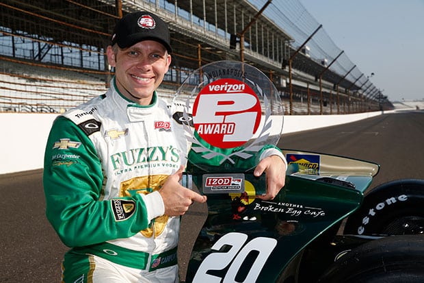 Ed Carpenter takes pole at Indy