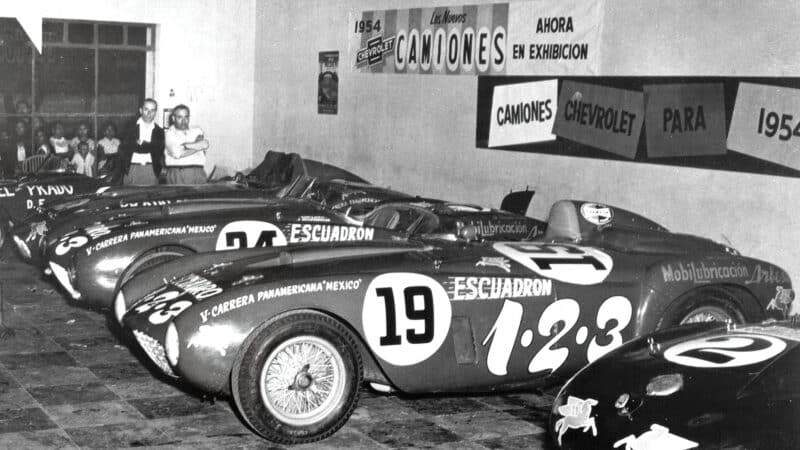 Ferrari compound in Tuxtla 1954 Carrera Panamericana Boyd Harnell