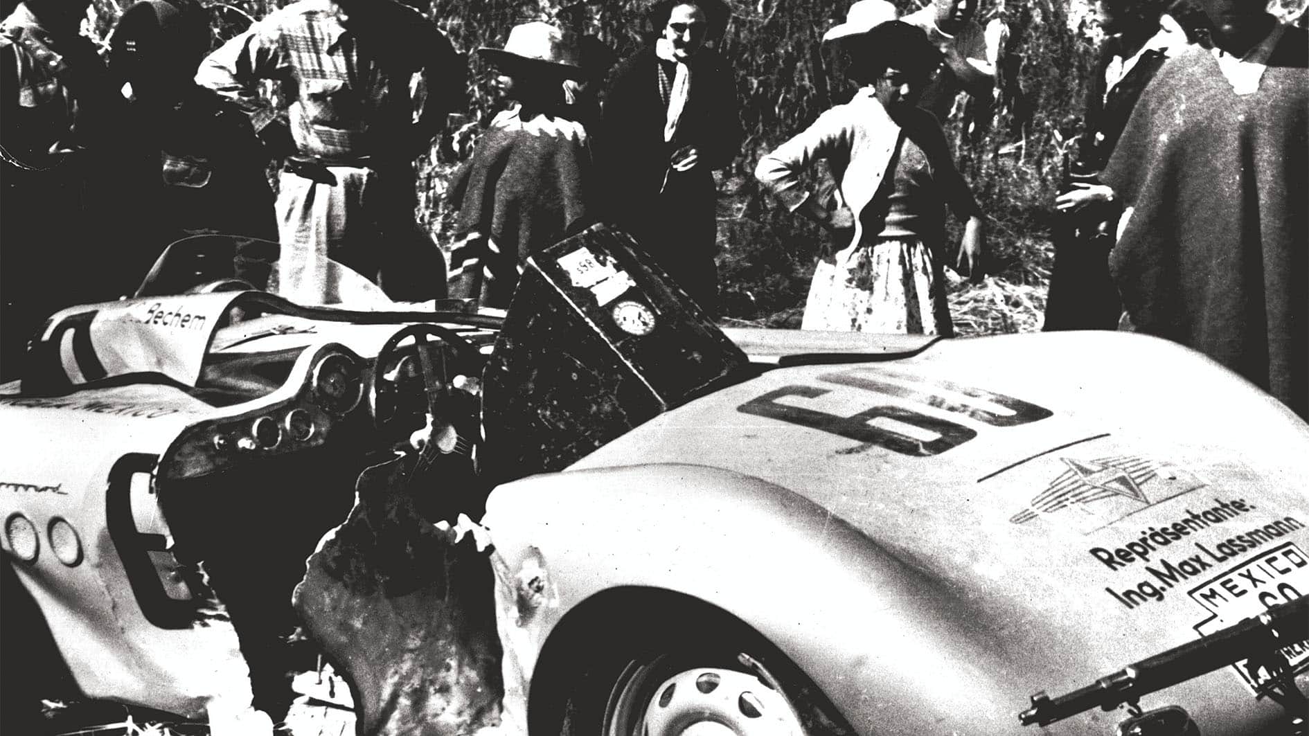 Karl Bechem's wrecked Borgward 1954 Carrera Panamericana Boyd Harnell
