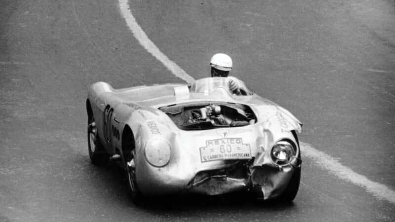 Karl Bechem's wrecked Borgward 2 1954 Carrera Panamericana Boyd Harnell