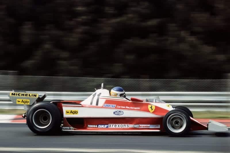 Carlos Reutemann (Ferrari) driving at the 1978 Belgian Grand Prix, Zolder.