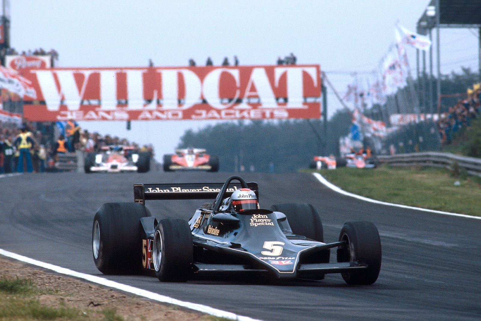 Mario Andretti (Lotus) driving at the 1978 Belgian Grand Prix, Zolder.