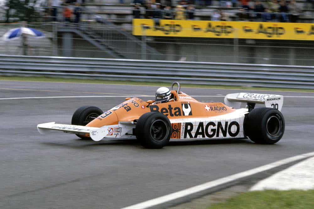 Riccardo Patrese in his Arrows A3-Ford.