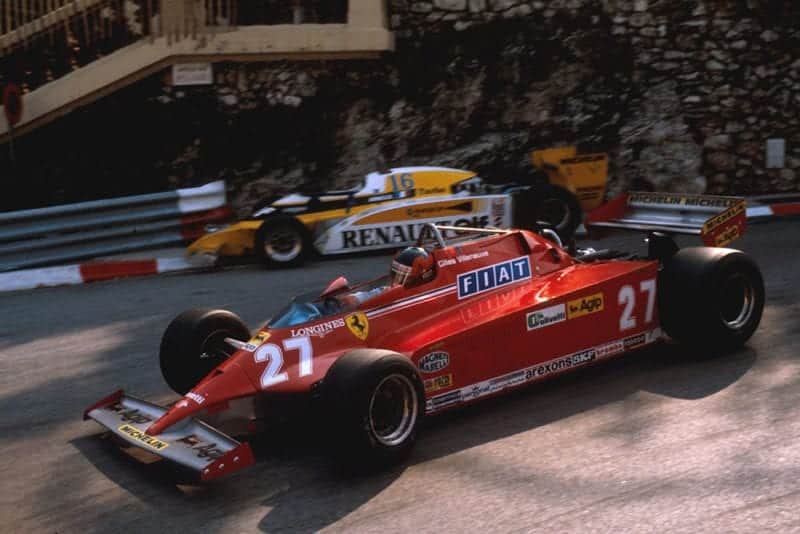 Gilles Villeneuve (Ferrari 126CK) at Loews Hairpin.
