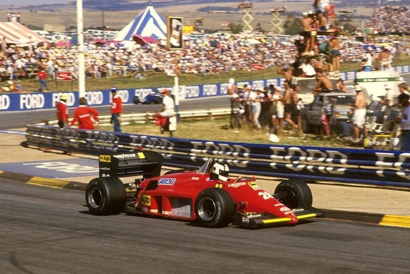 Stefan Johansson at the wheel of his Ferrari 156/85.