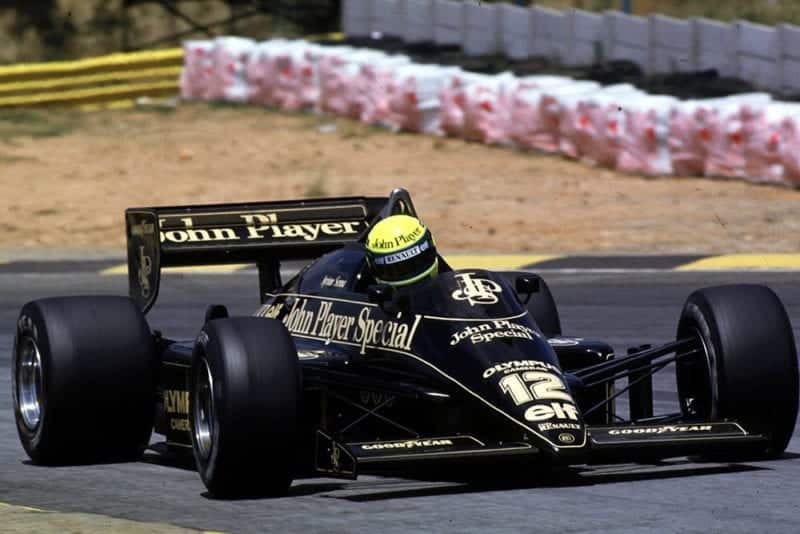 Ayrton Senna driving his Lotus 97T Renault.