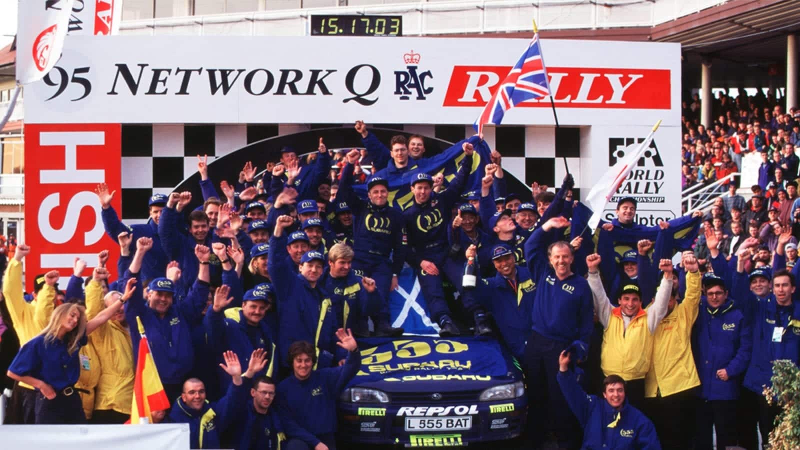 McRae RAC Rally 1995 team photo