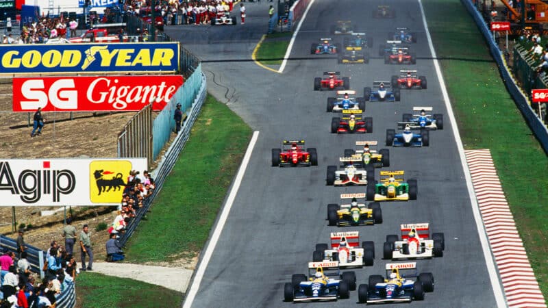 Start of the 1992 Portuguese Grand Prix