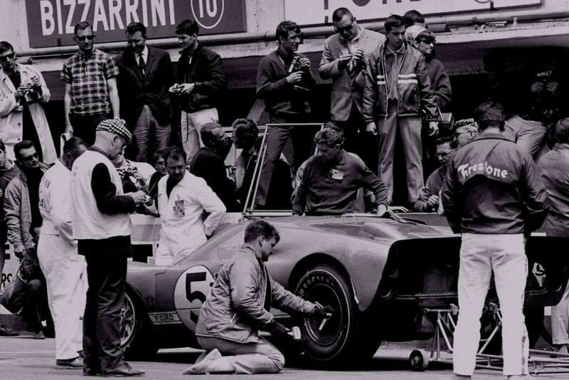 Le Mans, France. 17-18 June 1966. Ronnie Bucknum/Dick Hutcherson (Ford GT40 Mk2) oits.