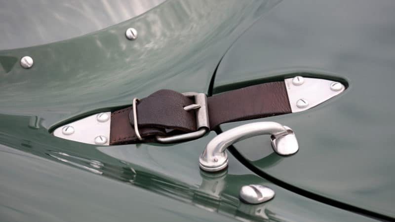 Bonnet strap of Aston Martin DB3S
