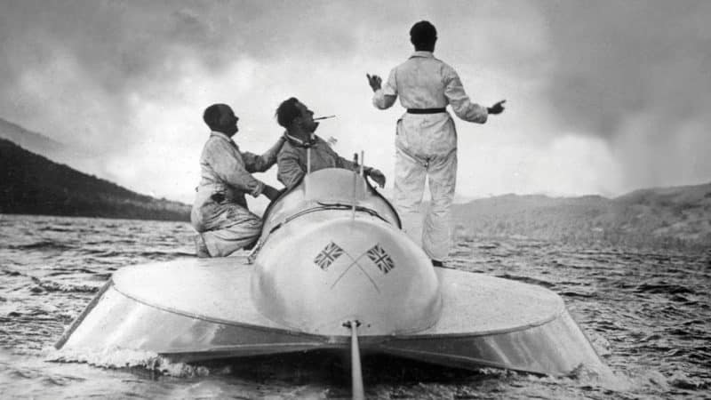 3 Donald Campbell at Lake Coniston with Bluebird in 1940