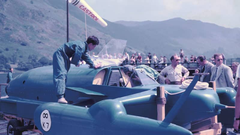 5 Donald Campbell at Lake Coniston with Bluebird