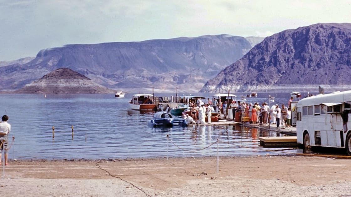 6 Donald Campbell at Lake Coniston with Bluebird