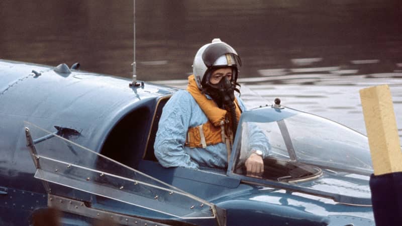 7 Donald Campbell at Lake Coniston with Bluebird