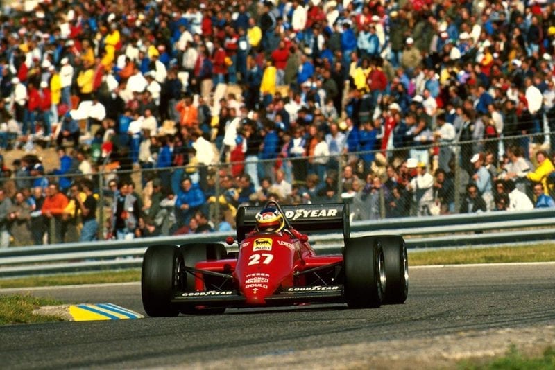 Michele Alberto driving in his Ferrari 156/85.