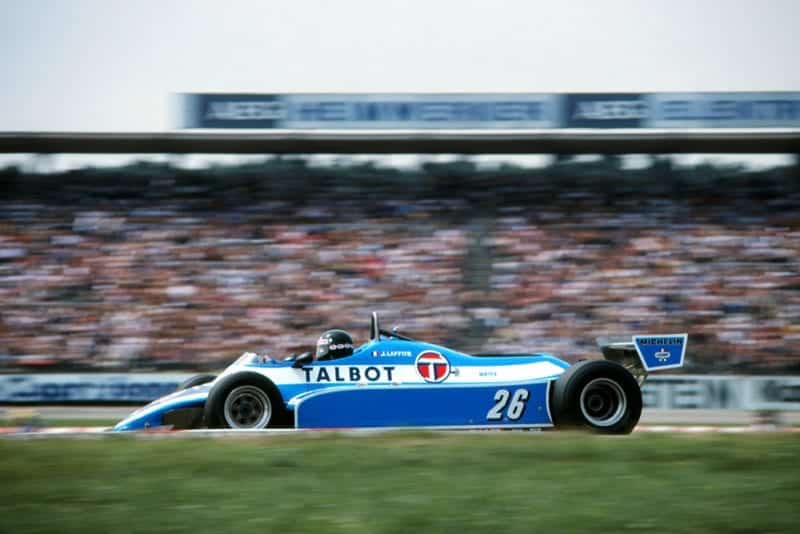 Jacques Laffite in his Ligier JS17, finished third.