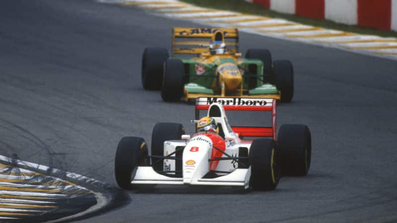 2 Ayrton Senna McLaren F1 driver 1993 Brazilian GP