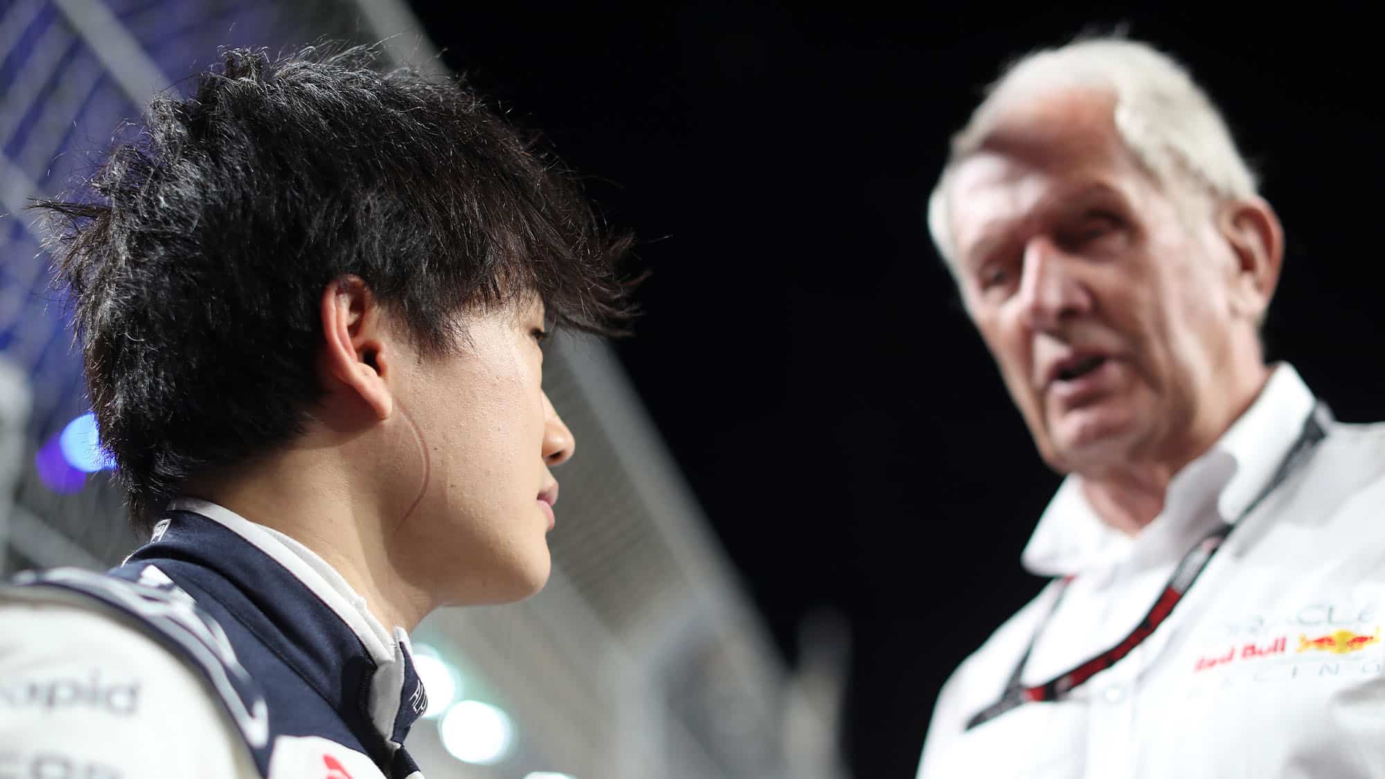 Helmut Marko Red Bull Yuki tsunoda AlphaTauri