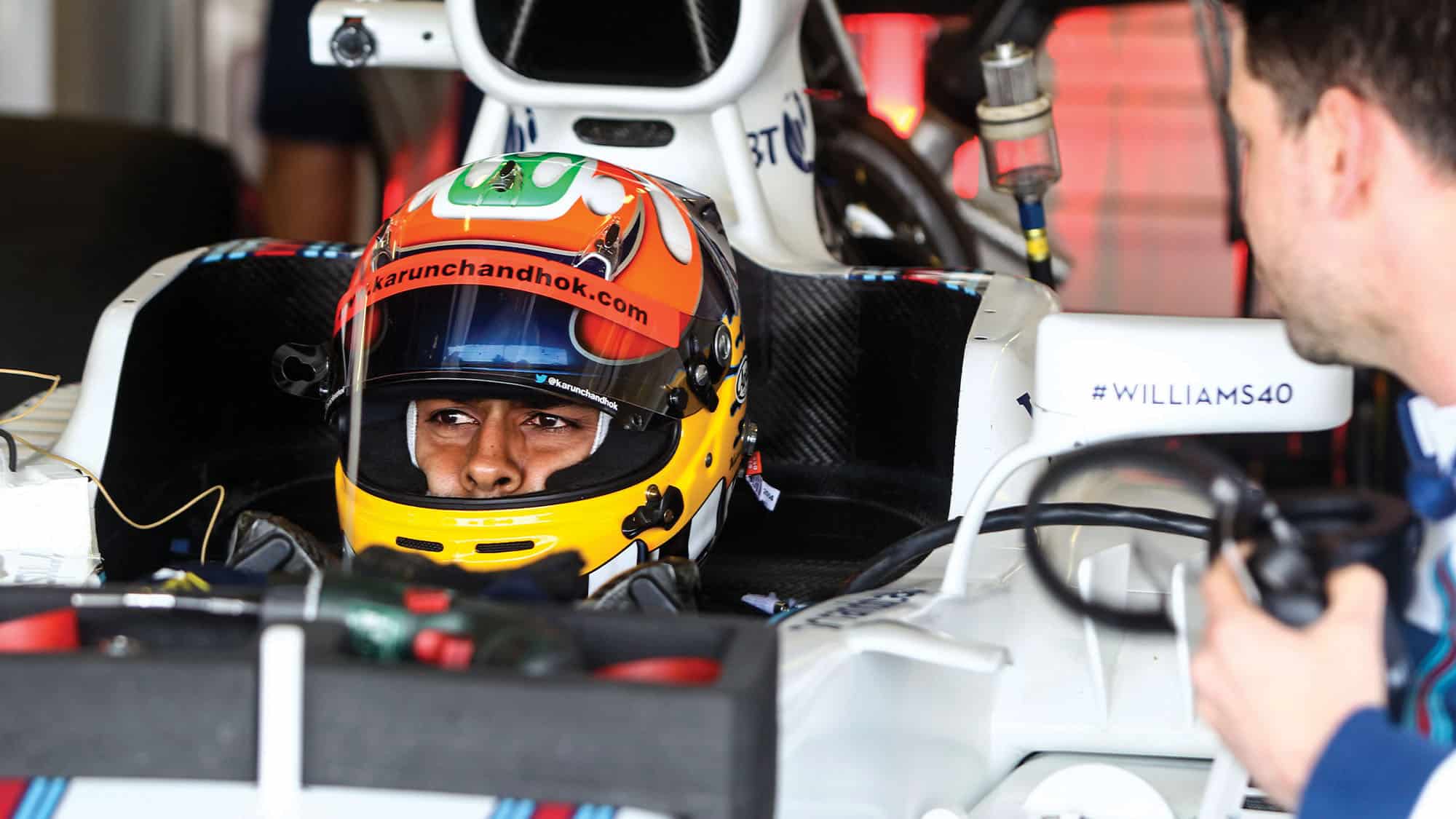 Karun Chandhok Williams 40th anniversary Silverstone 2017