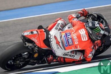 Ducati’s cornering tool: press to turn
