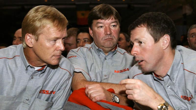 Colin McRae and Ari Vatanen at Dakar Rally 2004 launch