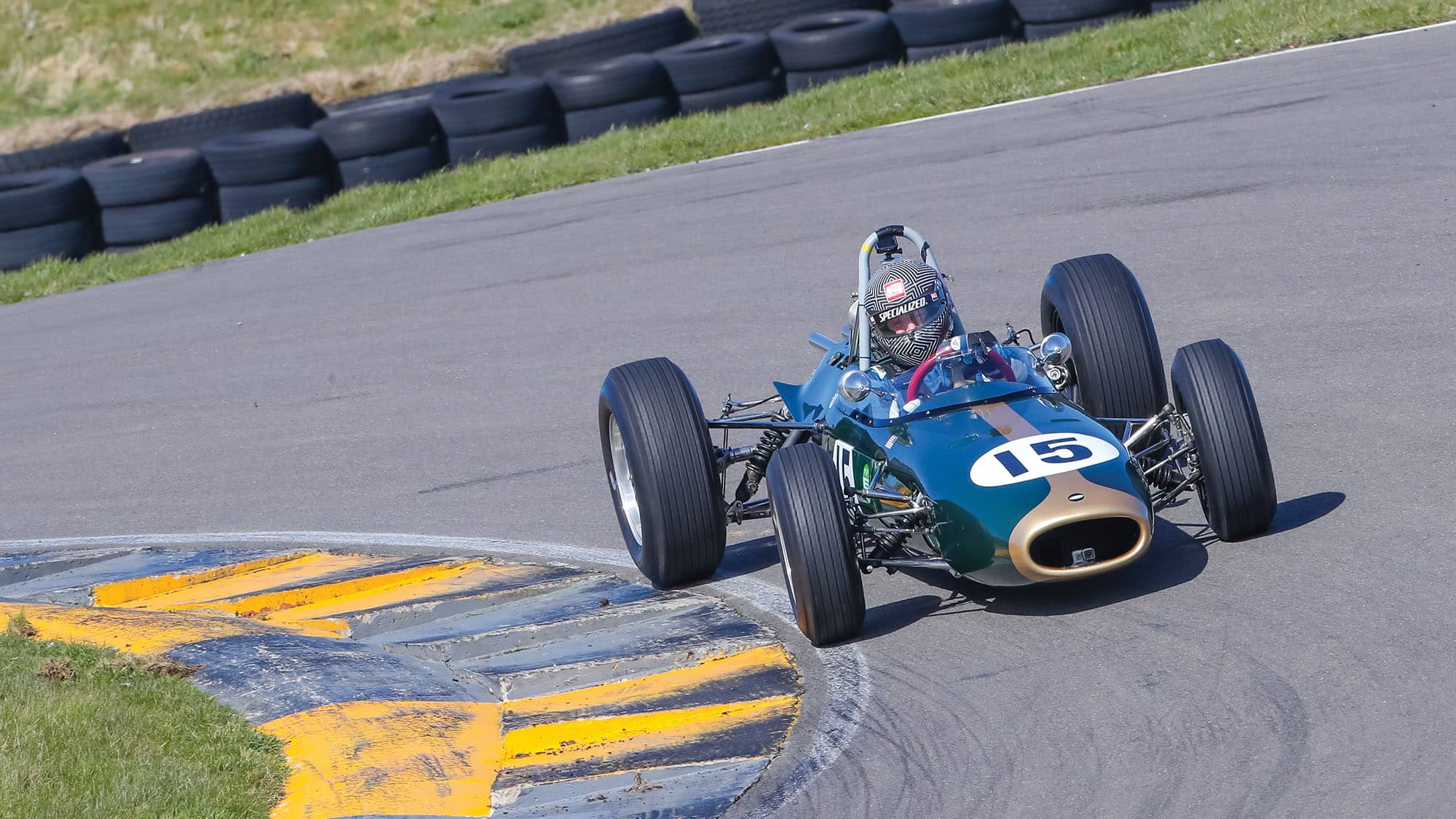 xx Brabham F1 BT7 Jack Brabham 3 tracking shot