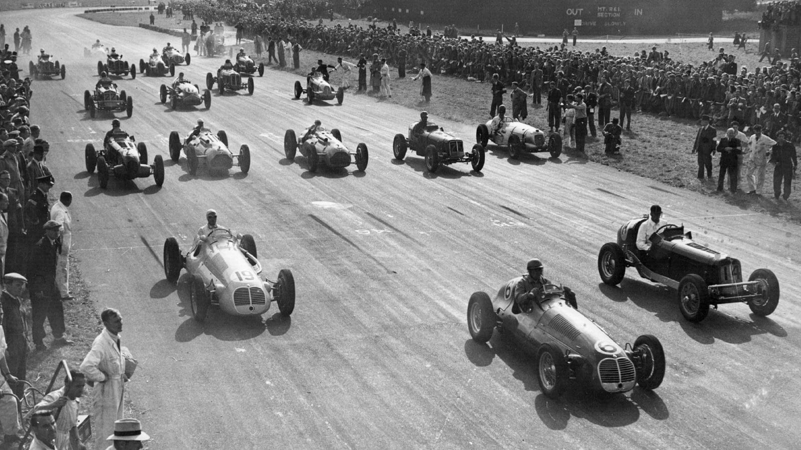 Start of the 1948 British Grand Prix at Silverstone