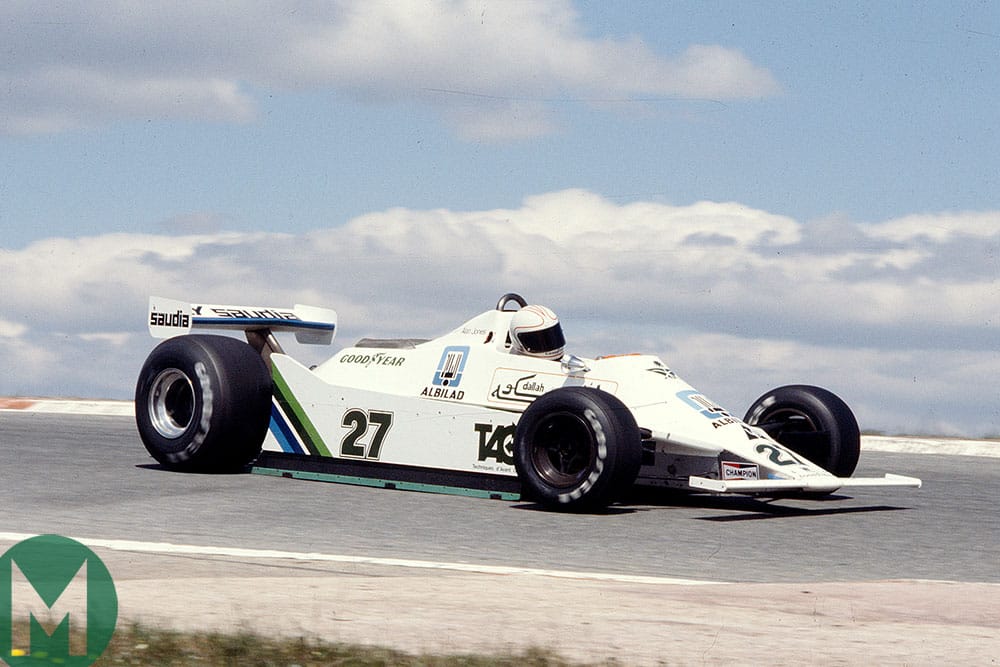 The classic Williams FW07 making its debut at Jarama in 1979