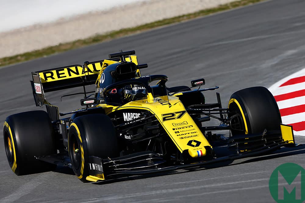 Nico Hulkenberg in the Renault in Barcelona 2019 f1 preseason testing