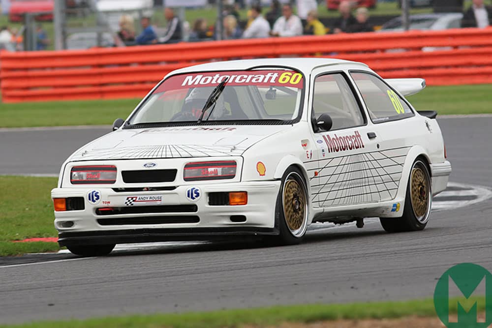 Mark Wright in a RS500 Ford Sierra from the Dunlop Saloon Car Cup