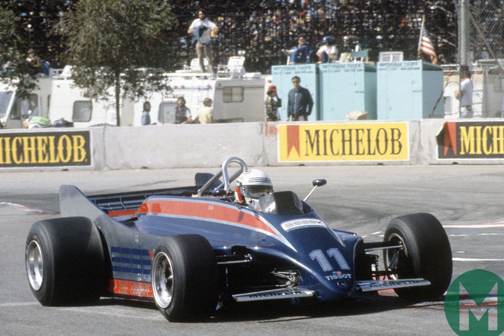 Lotus 88 Elio de Angelis in 1981 Long Beach practice