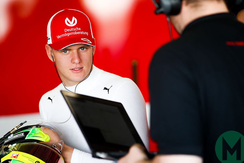 Mick Schumacher in a 2019 Prema F2 test