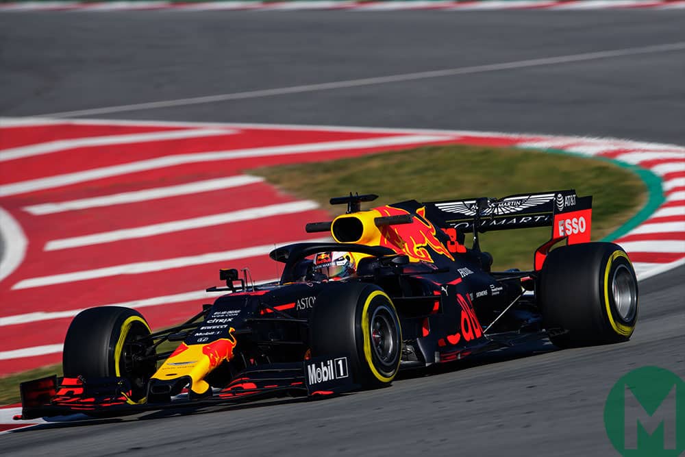 Max Verstappen in the Red Bull in 2019 Barcelona preseason testing