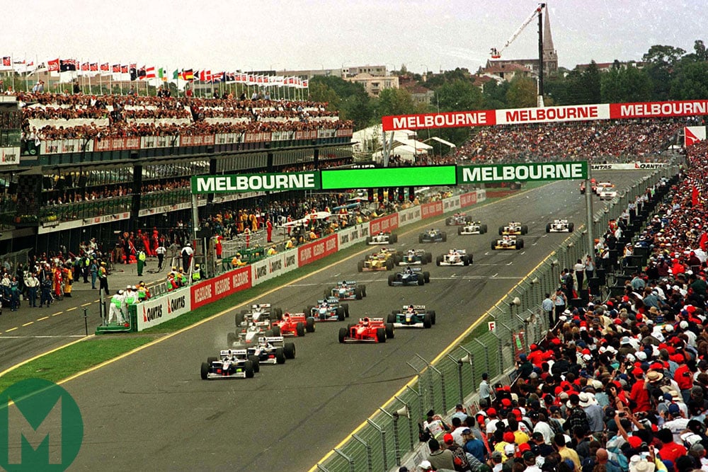 The start of the 1997 Australian Grand Prix