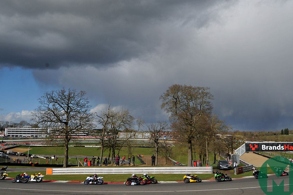 The Brands Hatch season opener took place in tricky conditions