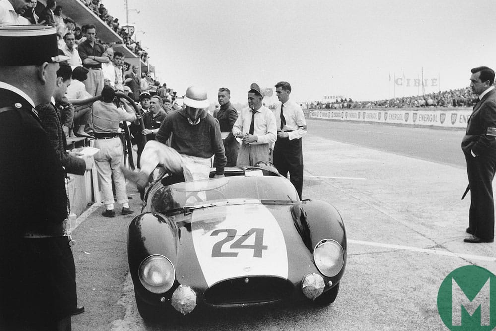 Jim Russell and Bruce McLaren in the 1959 Le Mans in a Cooper T49 Monaco