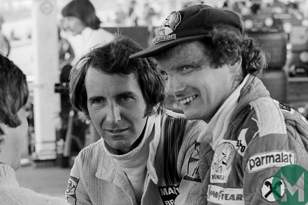 Lauda and Watson, 1977 Swedish Grand Prix