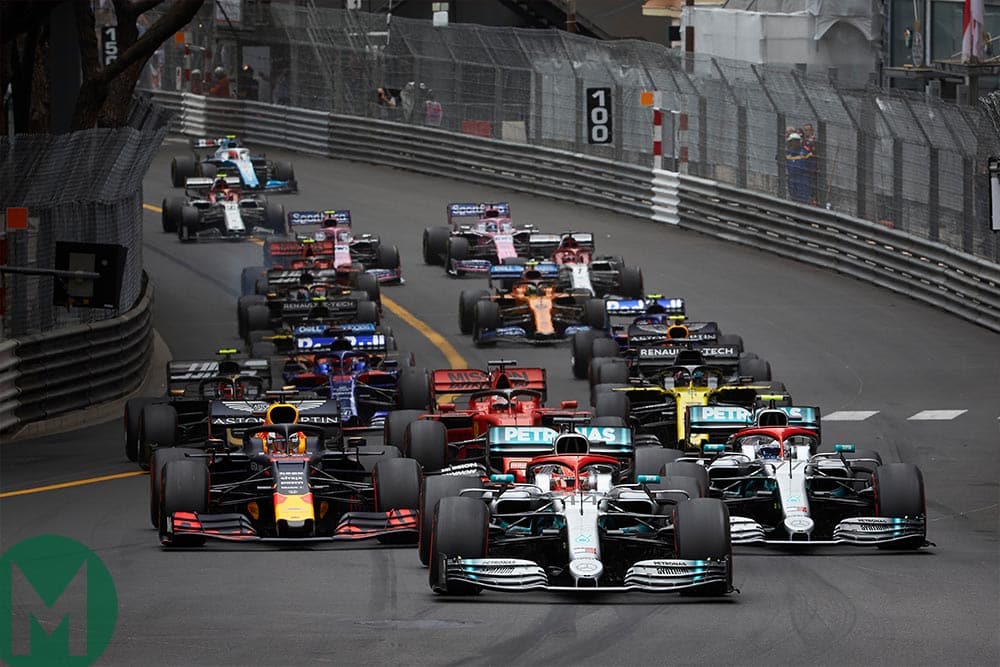 2019 Monaco Grand Prix race start