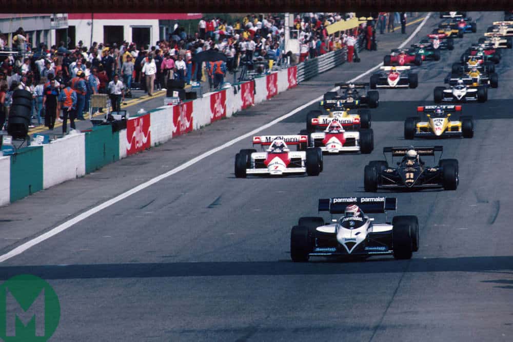 Race start 1984 Austrian Grand Prix