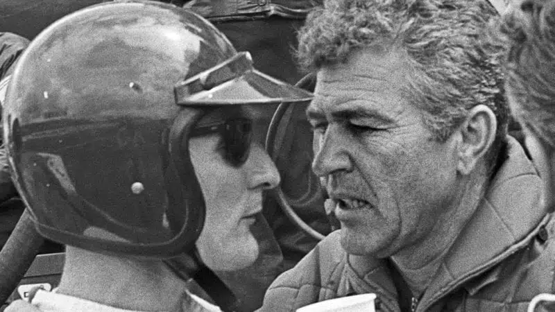 Carroll Shelby with Ken Miles at Le Mans in 1966