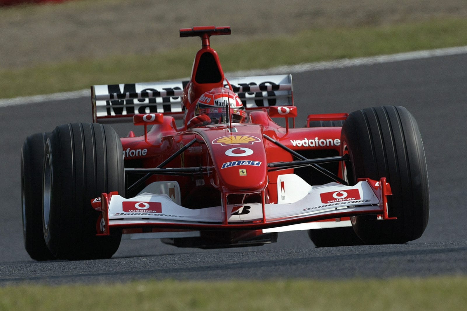 Michael Schumacher in the Ferrari F2002 during the 2002 Japanese Grand Prix