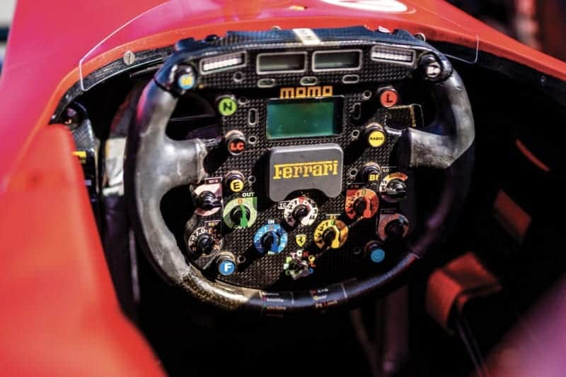 Michael Schumacher's Ferrari F2002 for auction cockpit