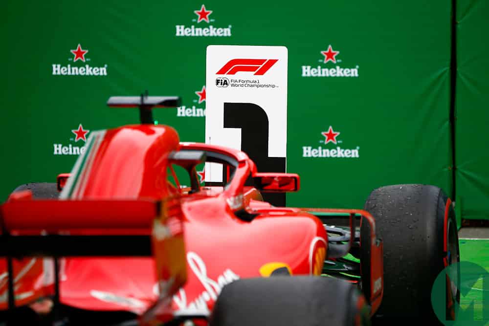 Sebastian Vettel’s winning Ferrari at the 2018 Canadian Grand Prix
