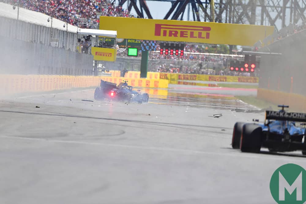 Kevin Magnussen crashes in Q2 ahead of the 2019 Canadian Grand Prix