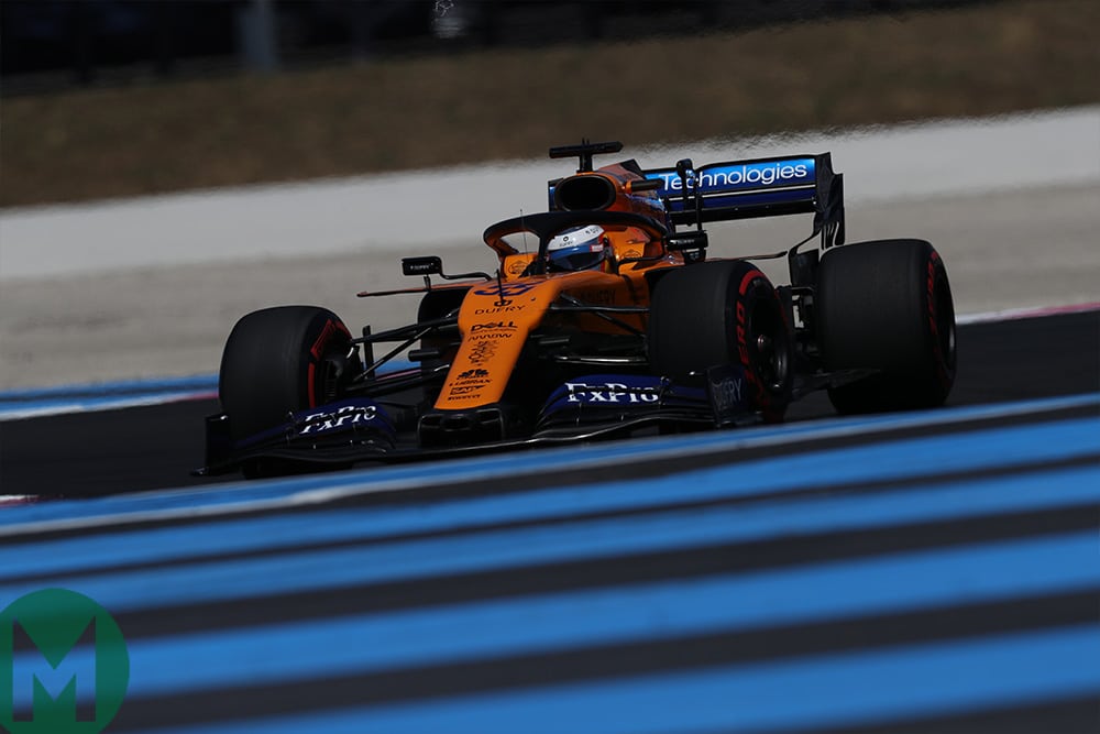 Lando Norris on track in qualifying for the 2019 French Grand Prix