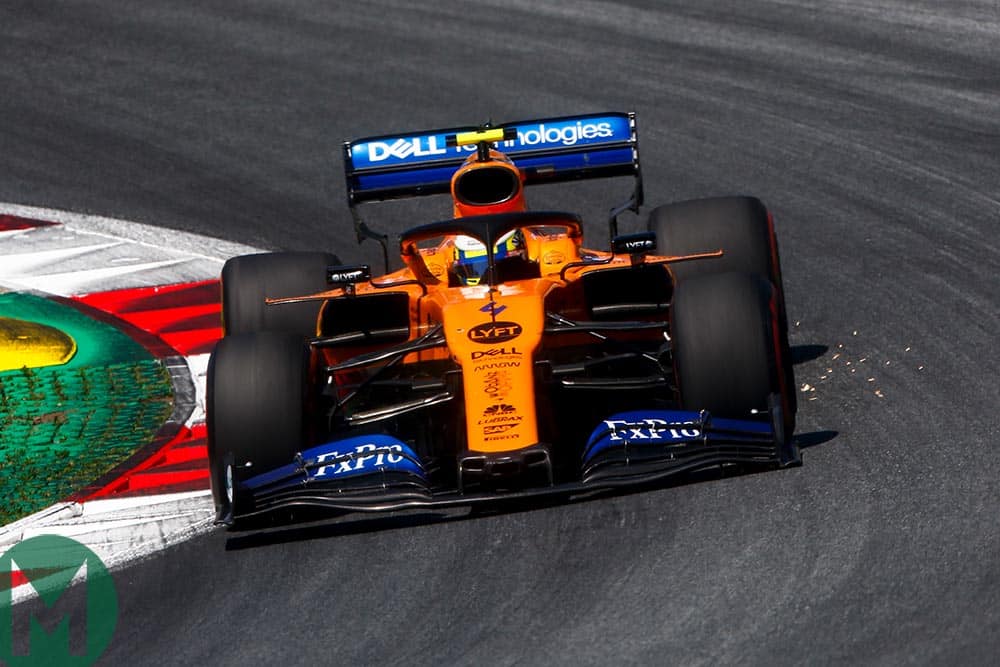 Lando Norris during qualifying for the Austrian Grand Prix